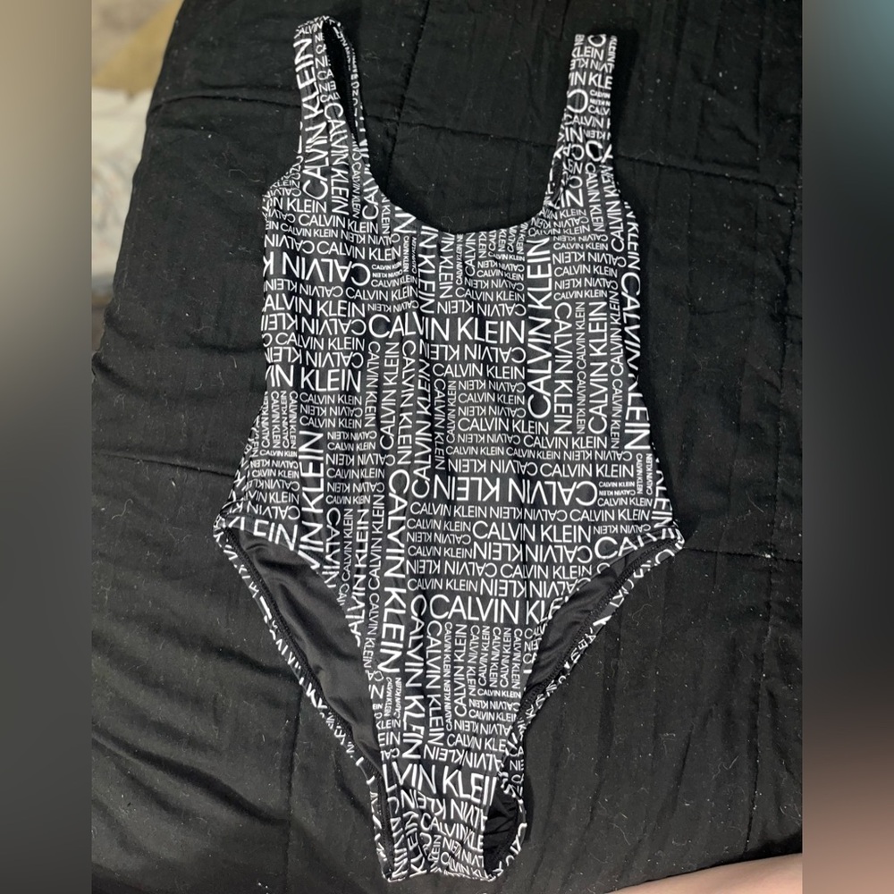 Calvin Klein One Piece Logo bathing suit Size S